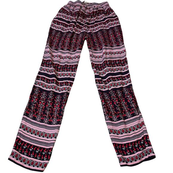 Urban Outfitters pants joggers trousers maroon/red indian inspired pull on - Picture 3 of 7